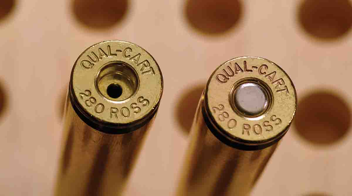 The .280 Ross Quality Cartridge brass was very consistent and easy to condition. Federal’s 215M primers were used exclusively.